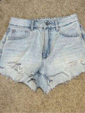Garage Light Blue Distressed Denim Cutoff Shorts